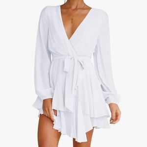 Large white flows dress from Amazon